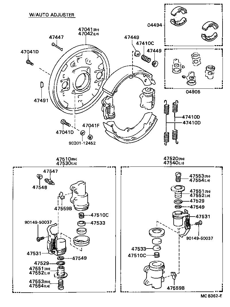  DYNA TOYOACE QUICK |  FRONT DRUM BRAKE WHEEL CYLINDER BACKING PLATE