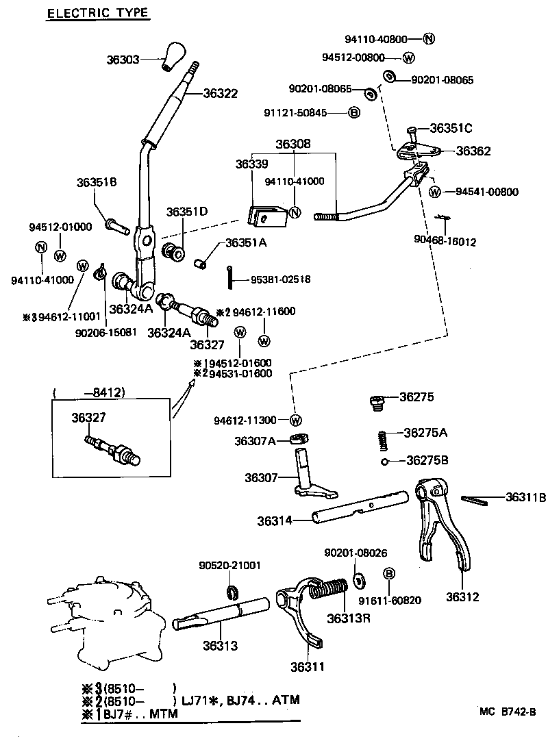  LAND CRUISER S T H T |  TRANSFER LEVER SHIFT ROD