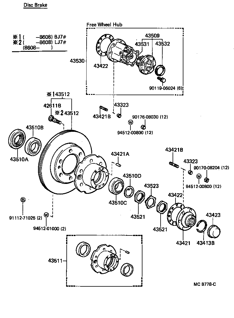  LAND CRUISER S T H T |  FRONT AXLE HUB