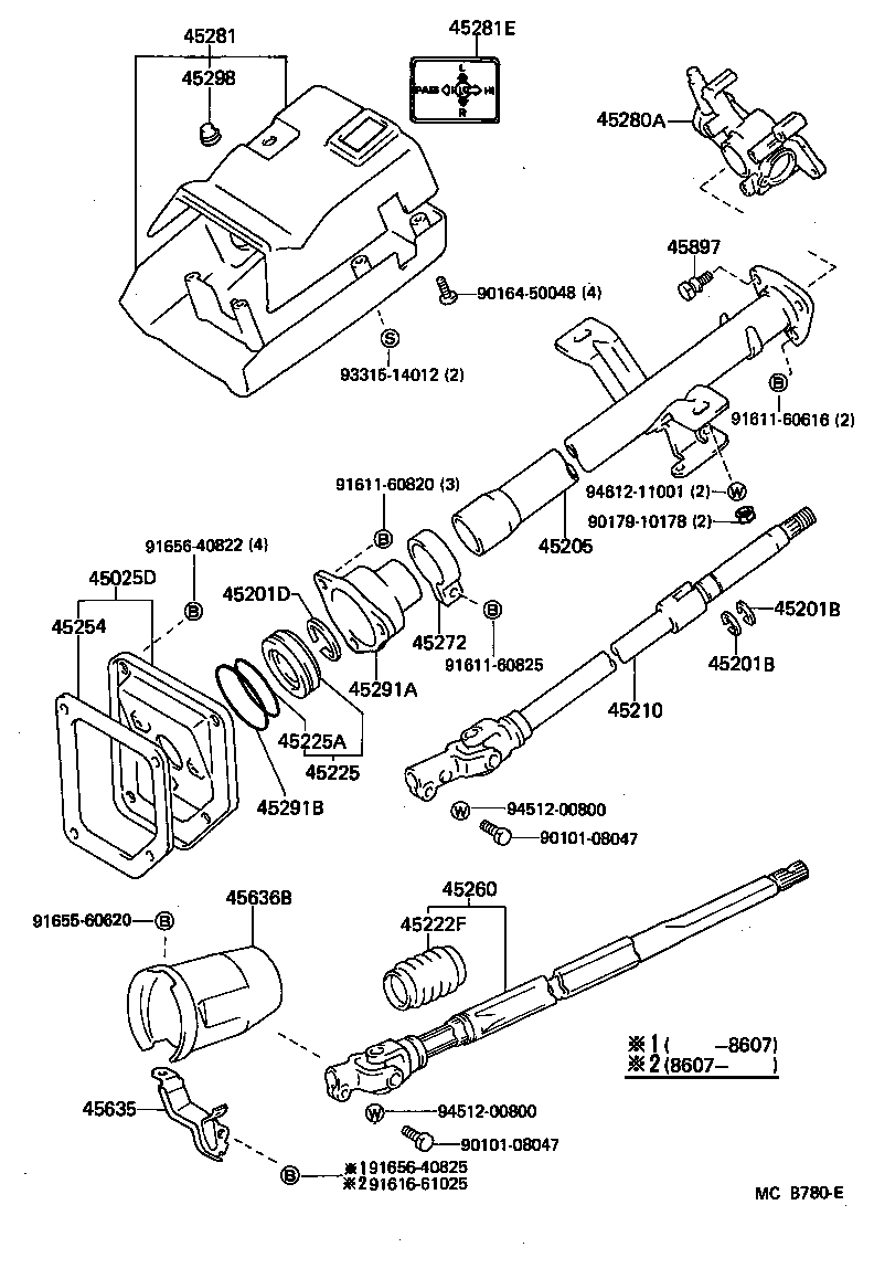  LAND CRUISER S T H T |  STEERING COLUMN SHAFT