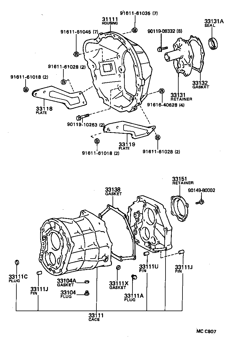  HILUX |  CLUTCH HOUSING TRANSMISSION CASE MTM