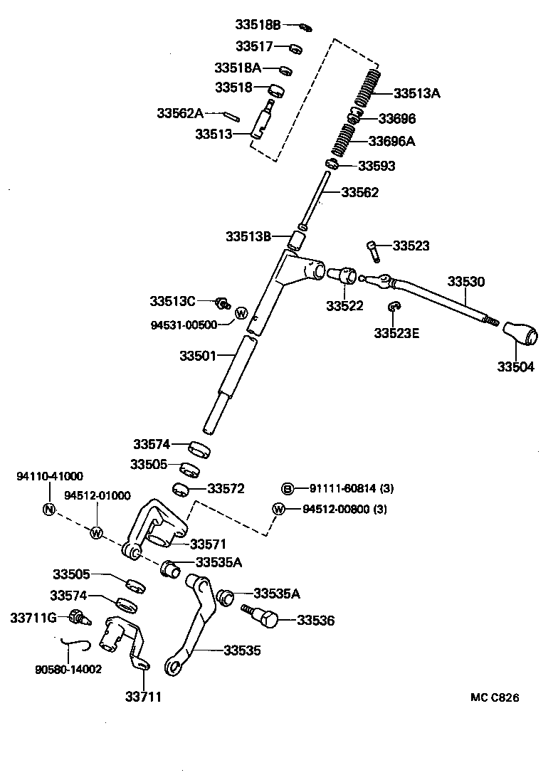  DYNA TOYOACE QUICK |  CONTROL SHAFT CROSSSHAFT