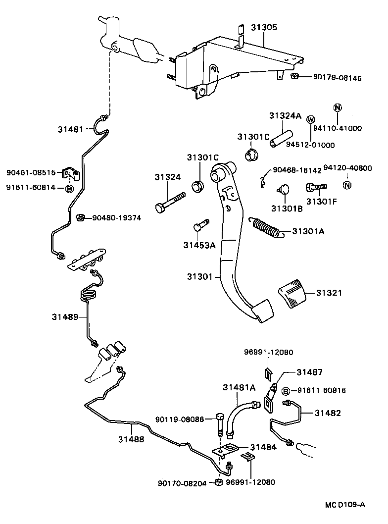  DYNA TOYOACE QUICK |  CLUTCH PEDAL FLEXIBLE HOSE