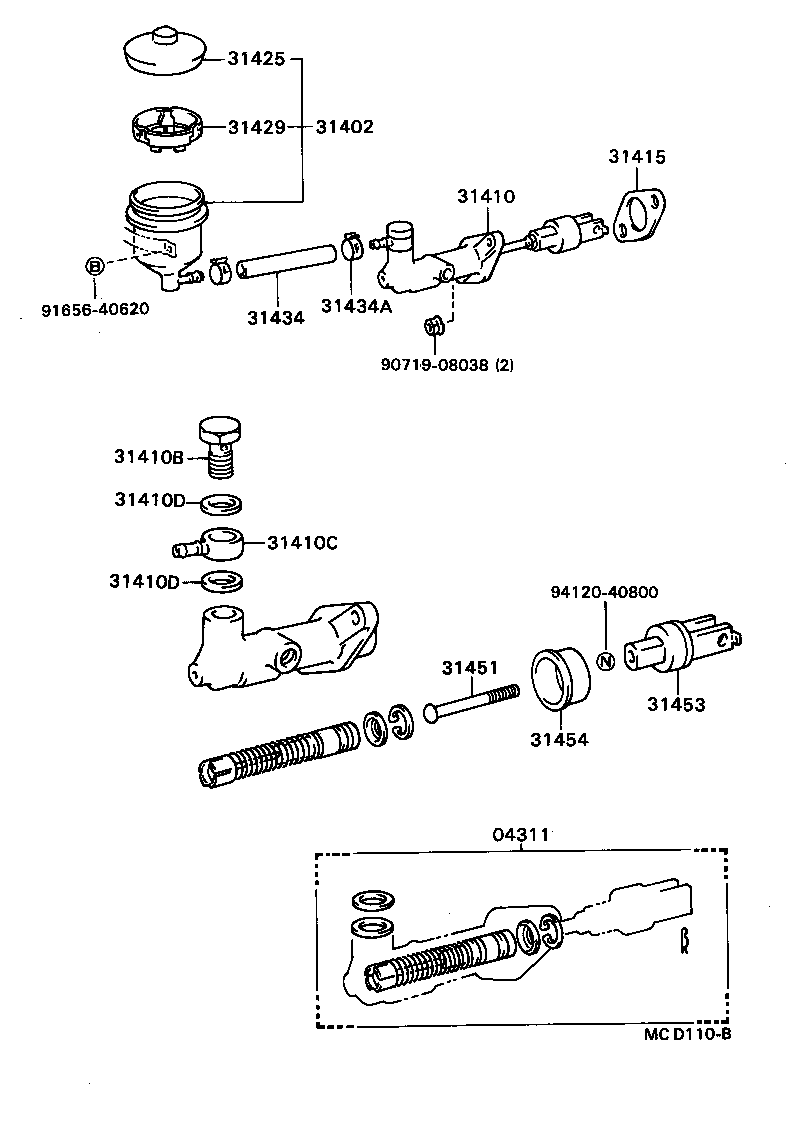  DYNA TOYOACE QUICK |  CLUTCH MASTER CYLINDER