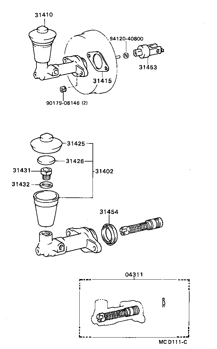  DYNA TOYOACE QUICK |  CLUTCH MASTER CYLINDER