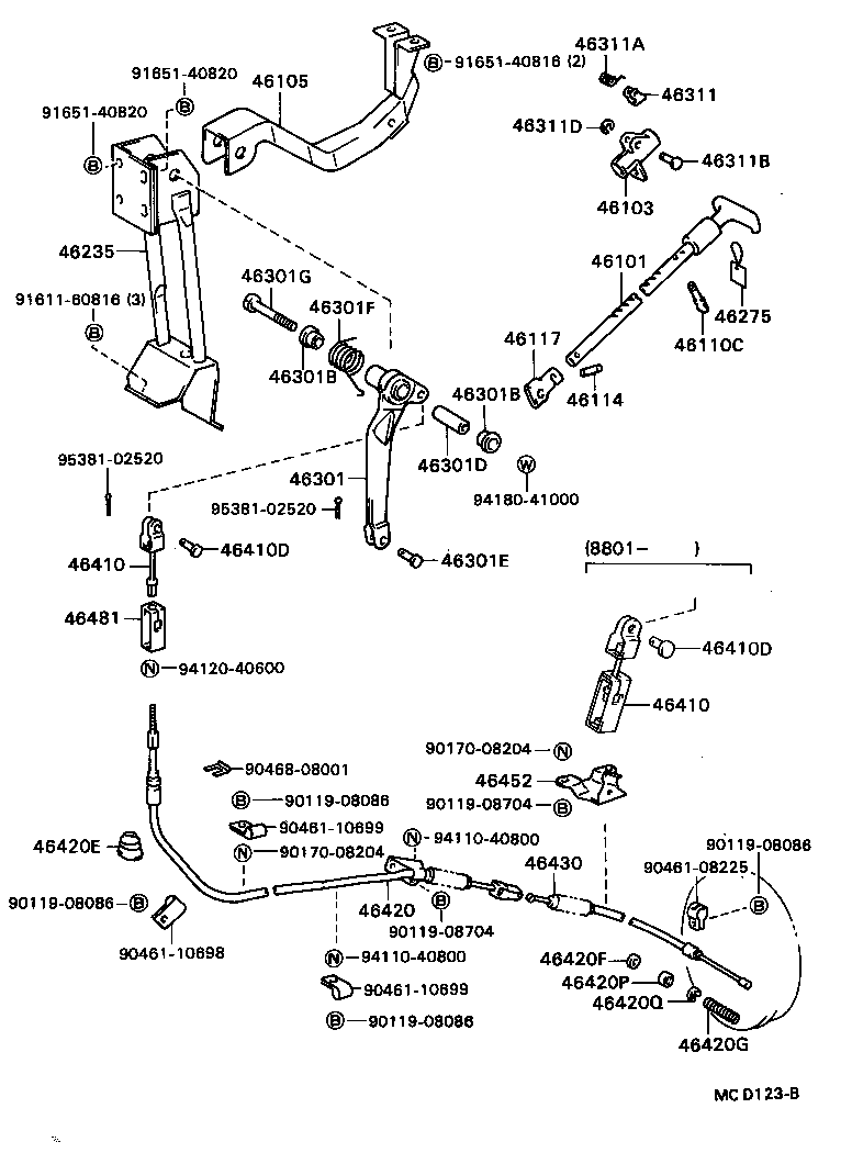  DYNA TOYOACE QUICK |  PARKING BRAKE CABLE