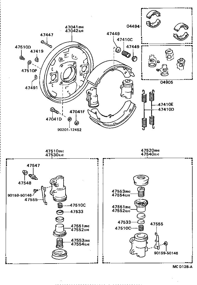  DYNA TOYOACE QUICK |  FRONT DRUM BRAKE WHEEL CYLINDER BACKING PLATE