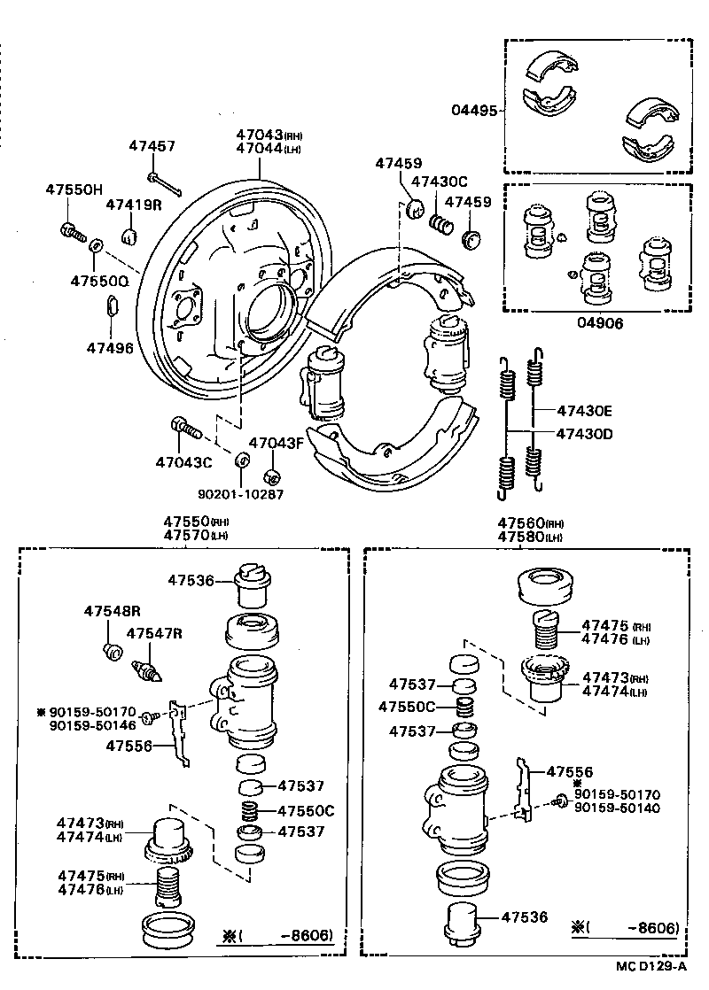  DYNA TOYOACE QUICK |  REAR DRUM BRAKE WHEEL CYLINDER BACKING PLATE