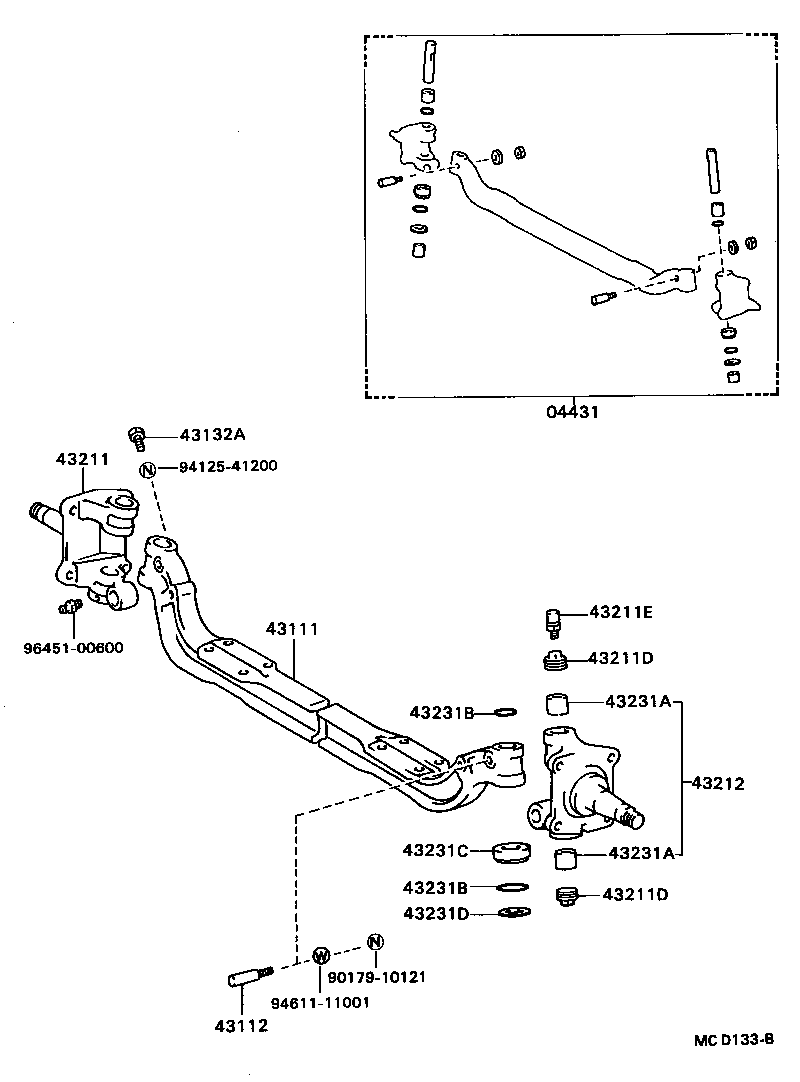  DYNA TOYOACE QUICK |  FRONT AXLE ARM STEERING KNUCKLE