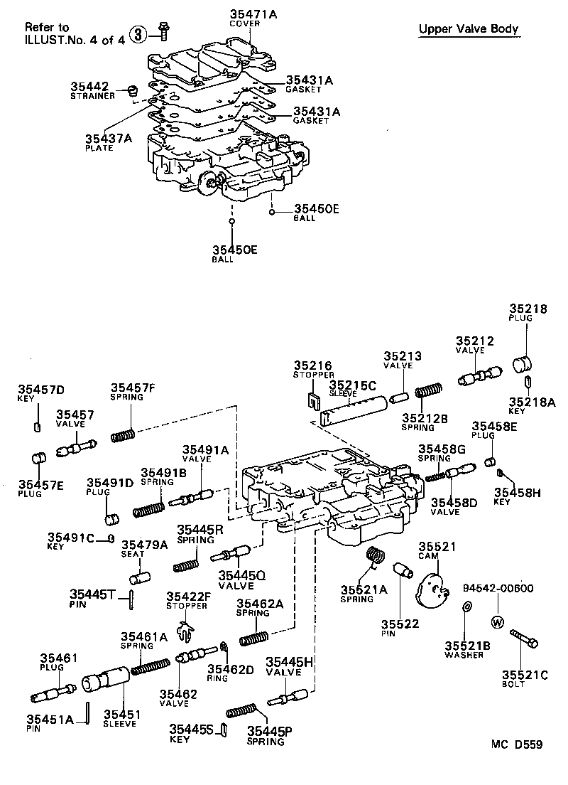  CARINA ED |  VALVE BODY OIL STRAINER ATM