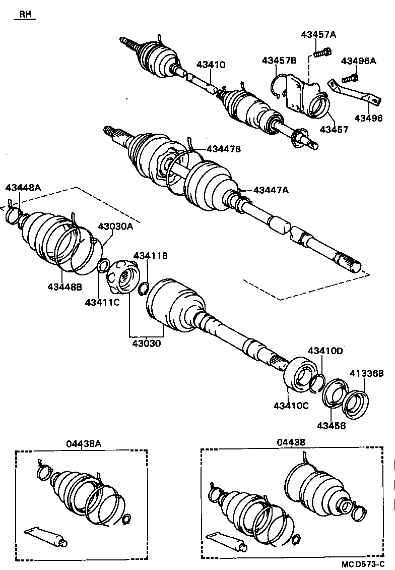  CAMRY VISTA |  FRONT DRIVE SHAFT