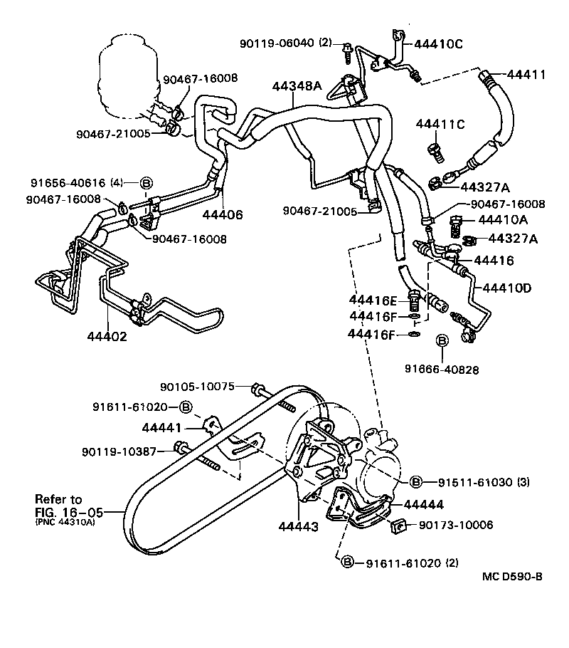  CAMRY VISTA |  POWER STEERING TUBE
