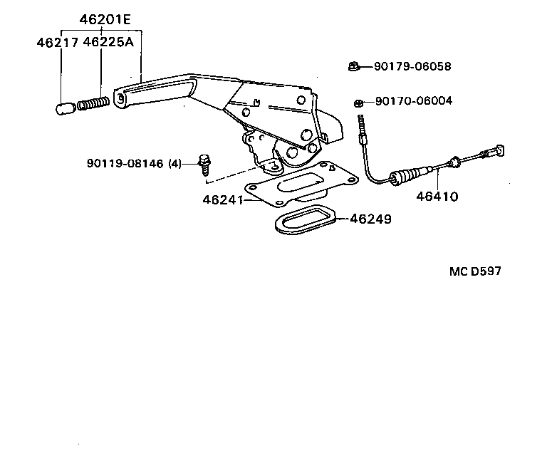  CAMRY VISTA |  PARKING BRAKE CABLE