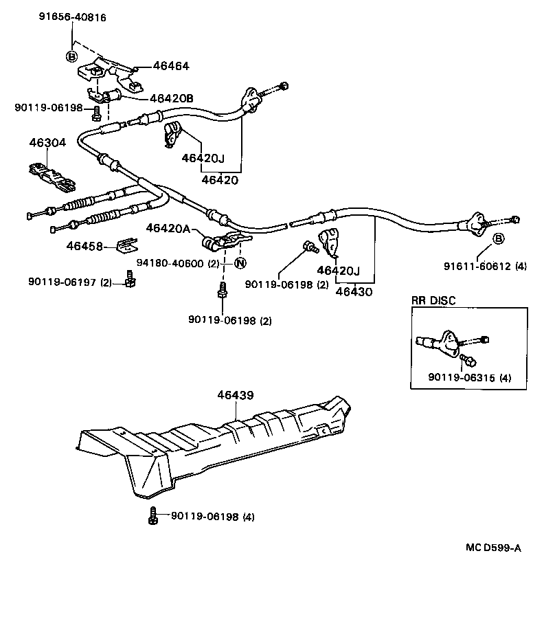  CAMRY VISTA |  PARKING BRAKE CABLE