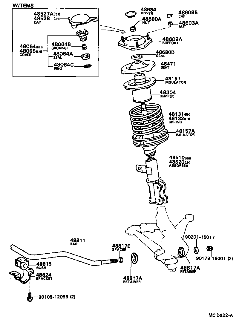 CAMRY VISTA |  FRONT SPRING SHOCK ABSORBER