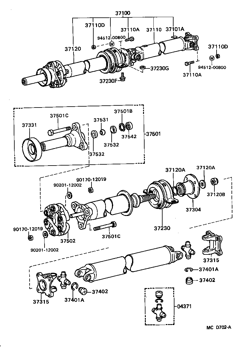  CHASER |  PROPELLER SHAFT UNIVERSAL JOINT