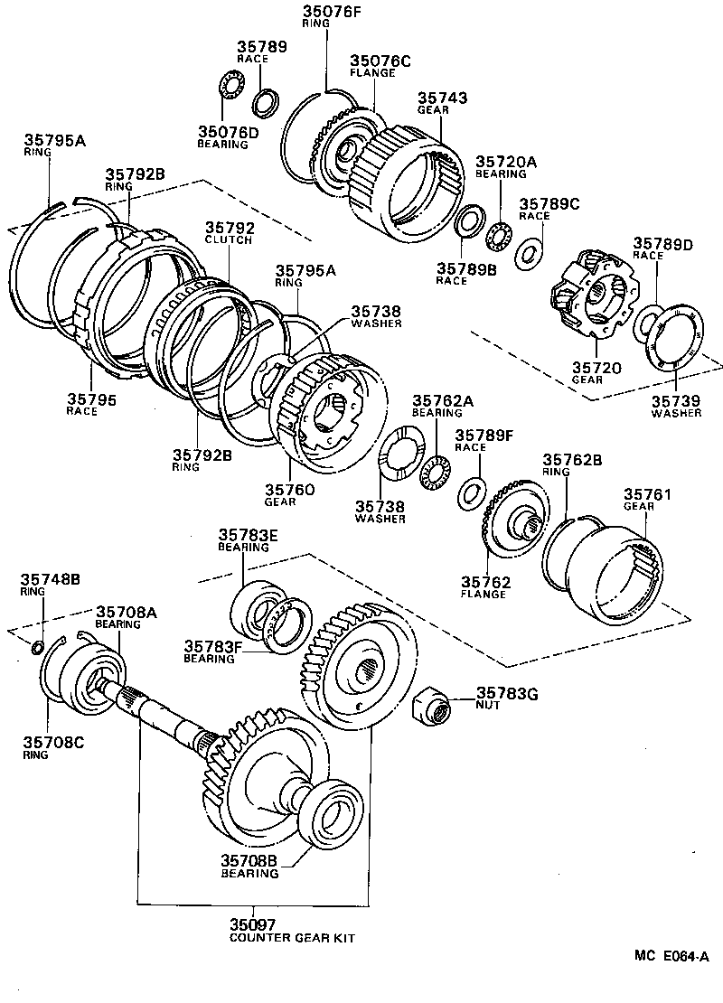  MR2 |  PLANETARY GEAR REVERSE PISTON COUNTER GEAR ATM