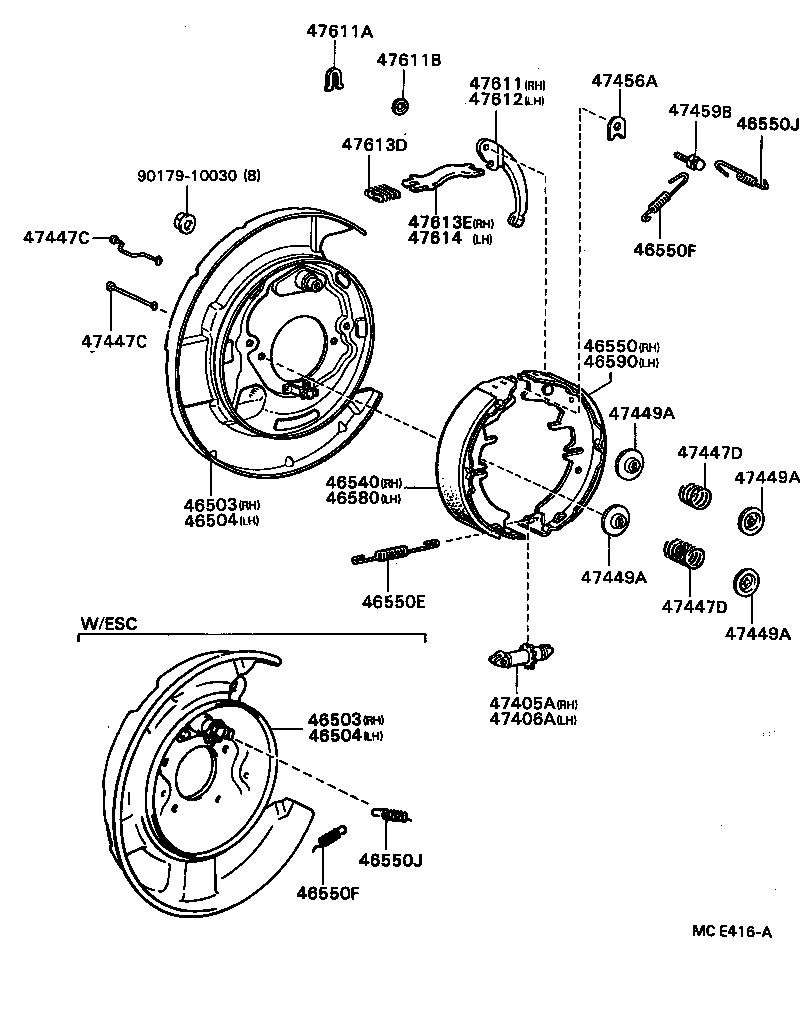  CARINA ED |  PARKING BRAKE CABLE