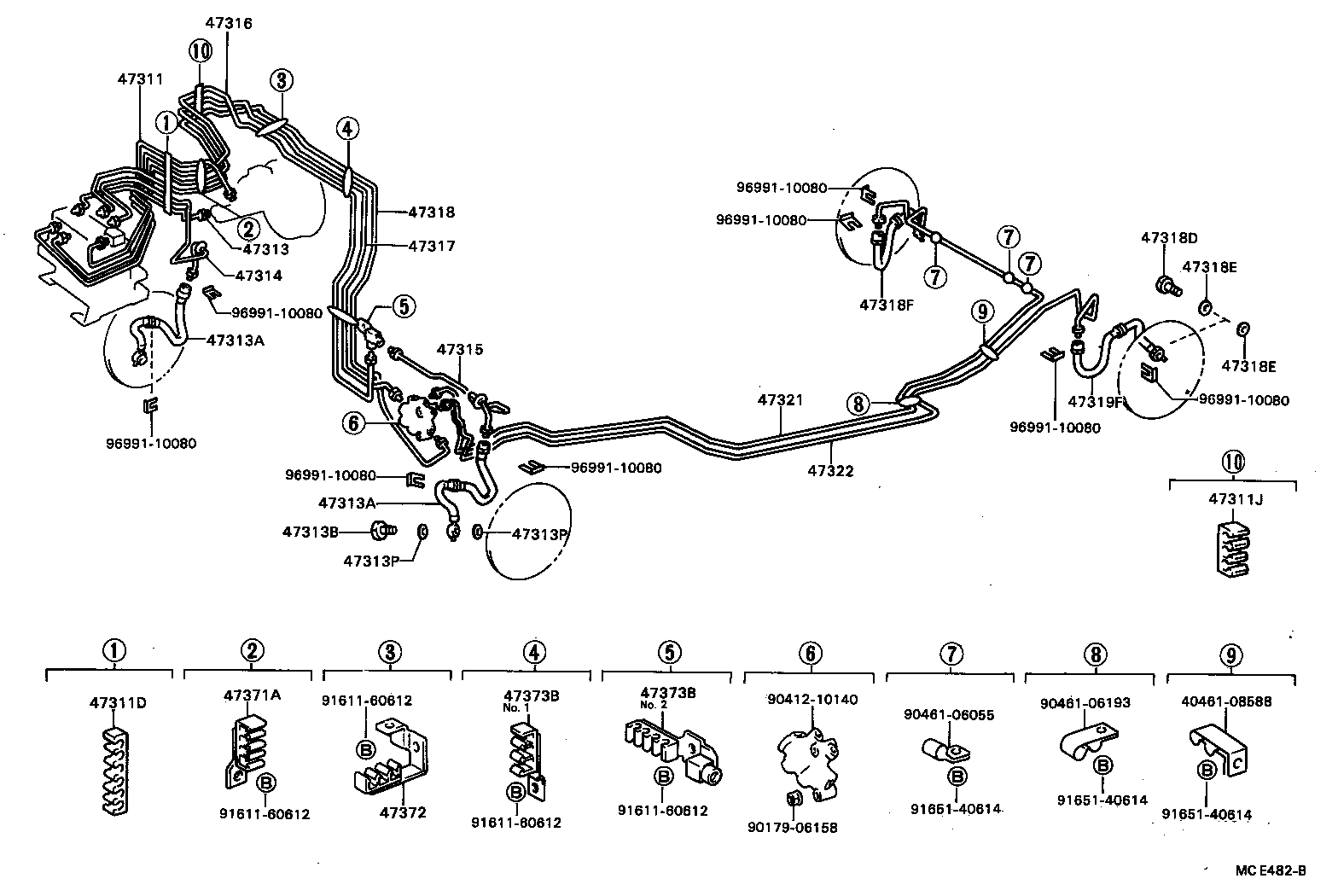  CARINA ED |  BRAKE TUBE CLAMP