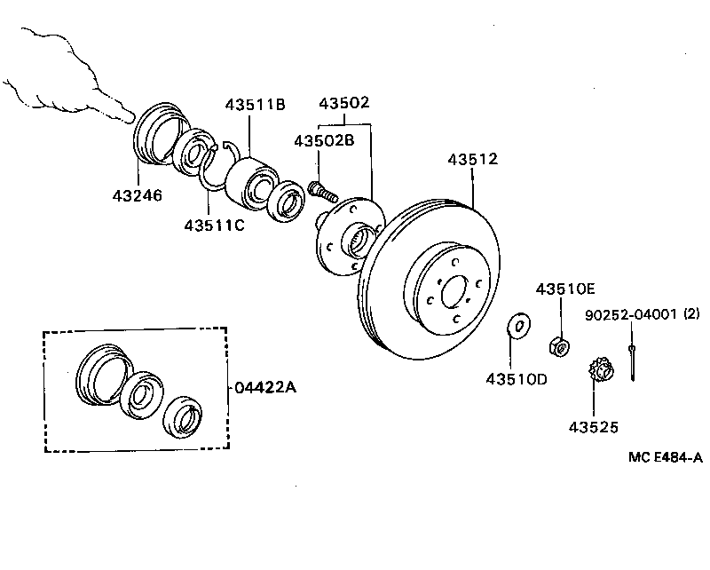  CARINA ED |  FRONT AXLE HUB