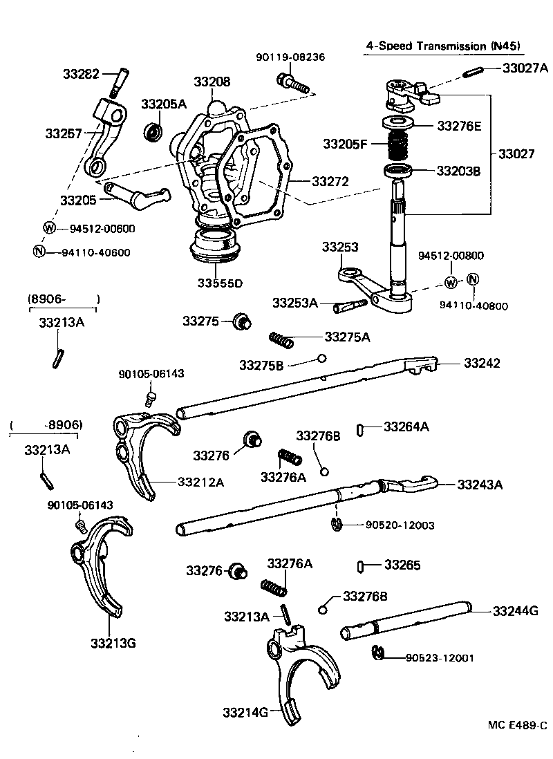  CROWN |  GEAR SHIFT FORK LEVER SHAFT MTM