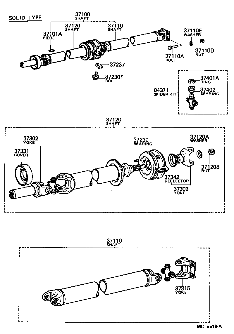  CROWN |  PROPELLER SHAFT UNIVERSAL JOINT