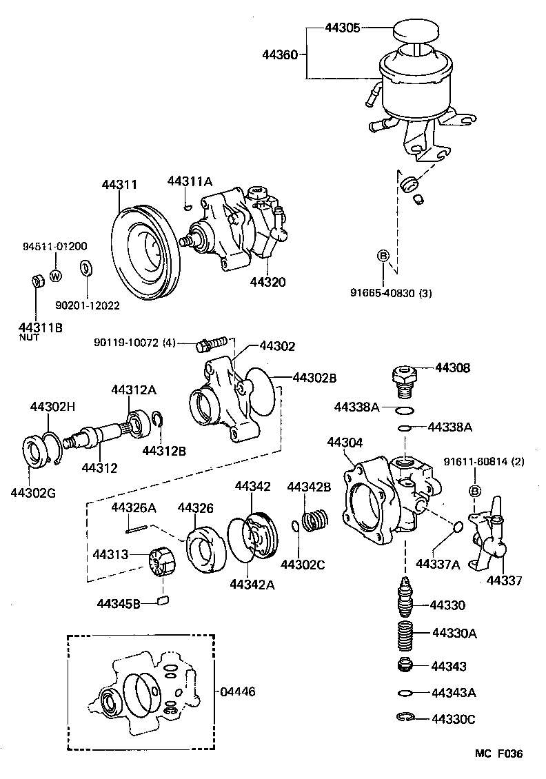  CROWN |  VANE PUMP RESERVOIR POWER STEERING