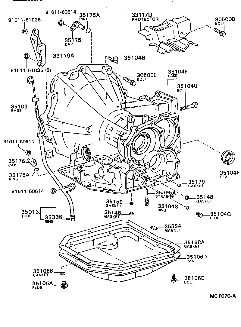  CARINA ED |  TRANSMISSION CASE OIL PAN ATM