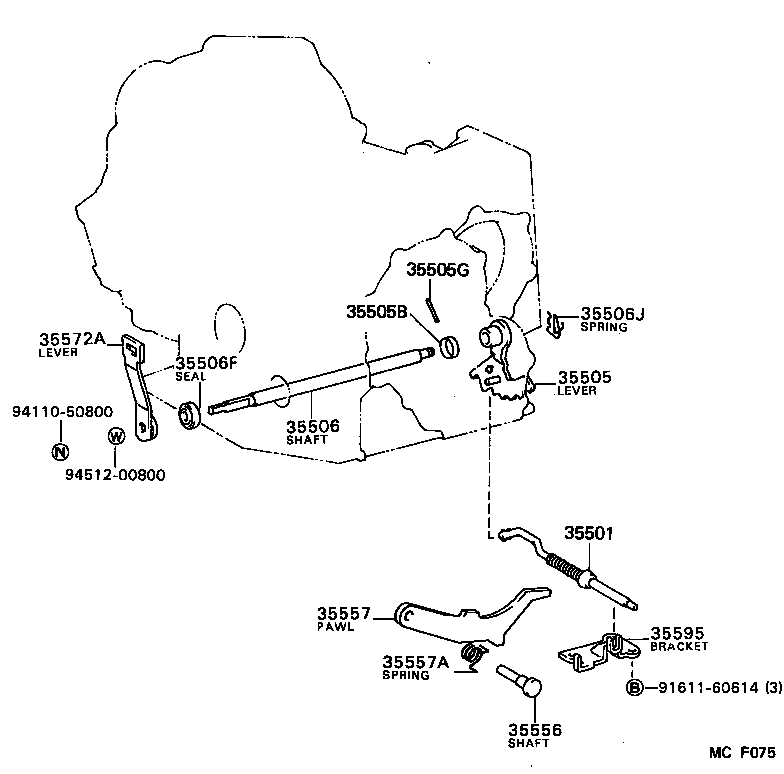  CARINA ED |  THROTTLE LINK VALVE LEVER ATM