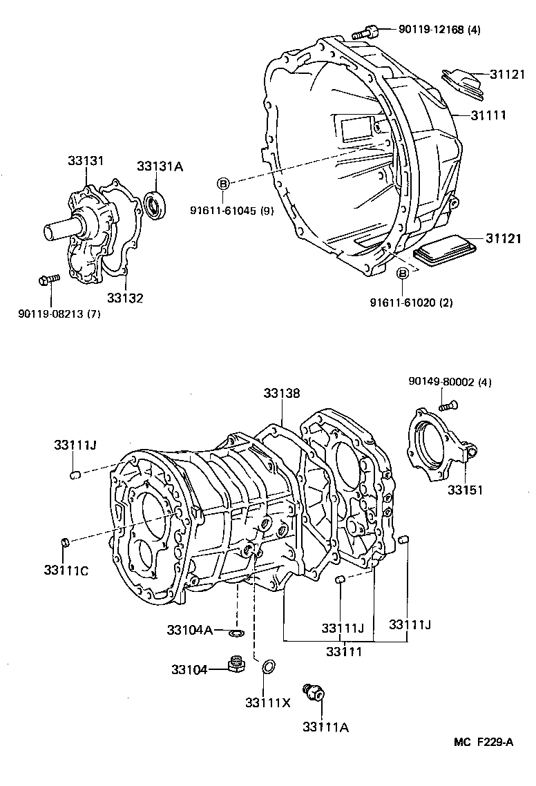  CROWN |  CLUTCH HOUSING TRANSMISSION CASE MTM