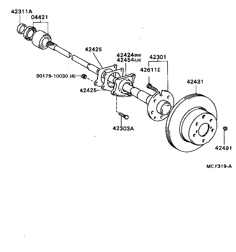  CENTURY |  REAR AXLE SHAFT HUB
