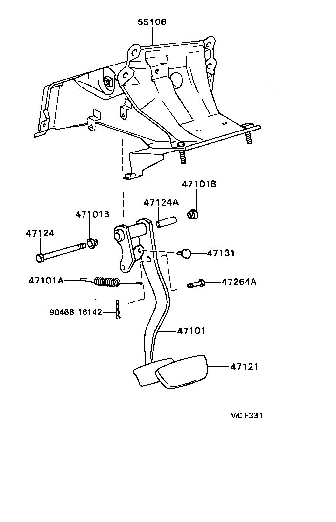  CENTURY |  BRAKE PEDAL BRACKET
