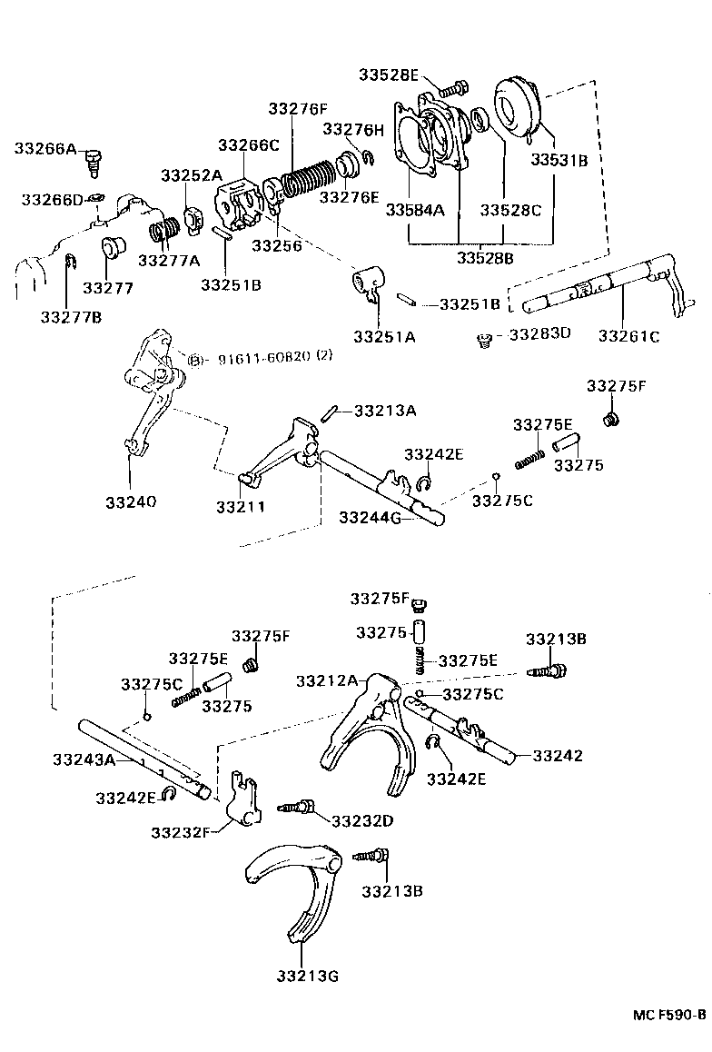  CARINA FF |  GEAR SHIFT FORK LEVER SHAFT MTM