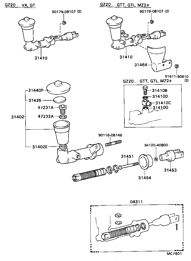  SOARER |  CLUTCH MASTER CYLINDER
