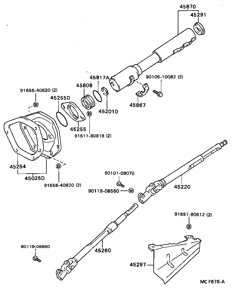  SOARER |  STEERING COLUMN SHAFT