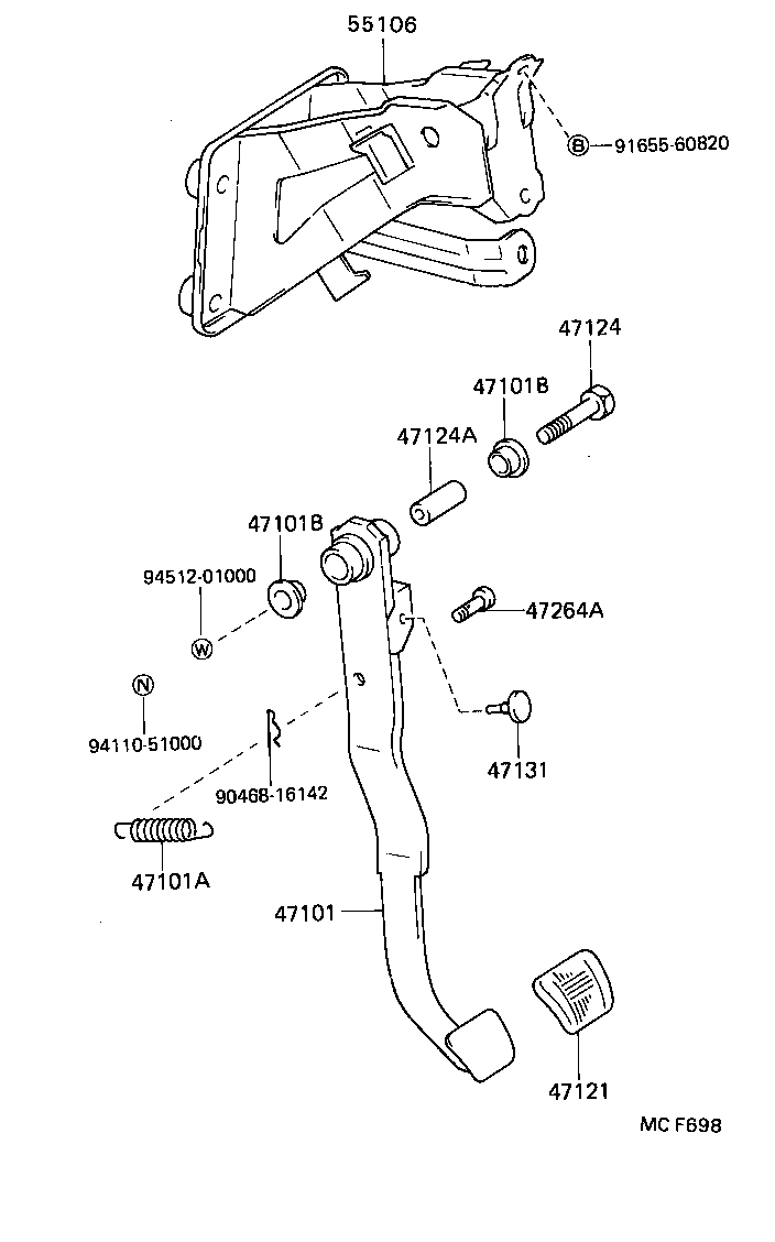  SOARER |  BRAKE PEDAL BRACKET