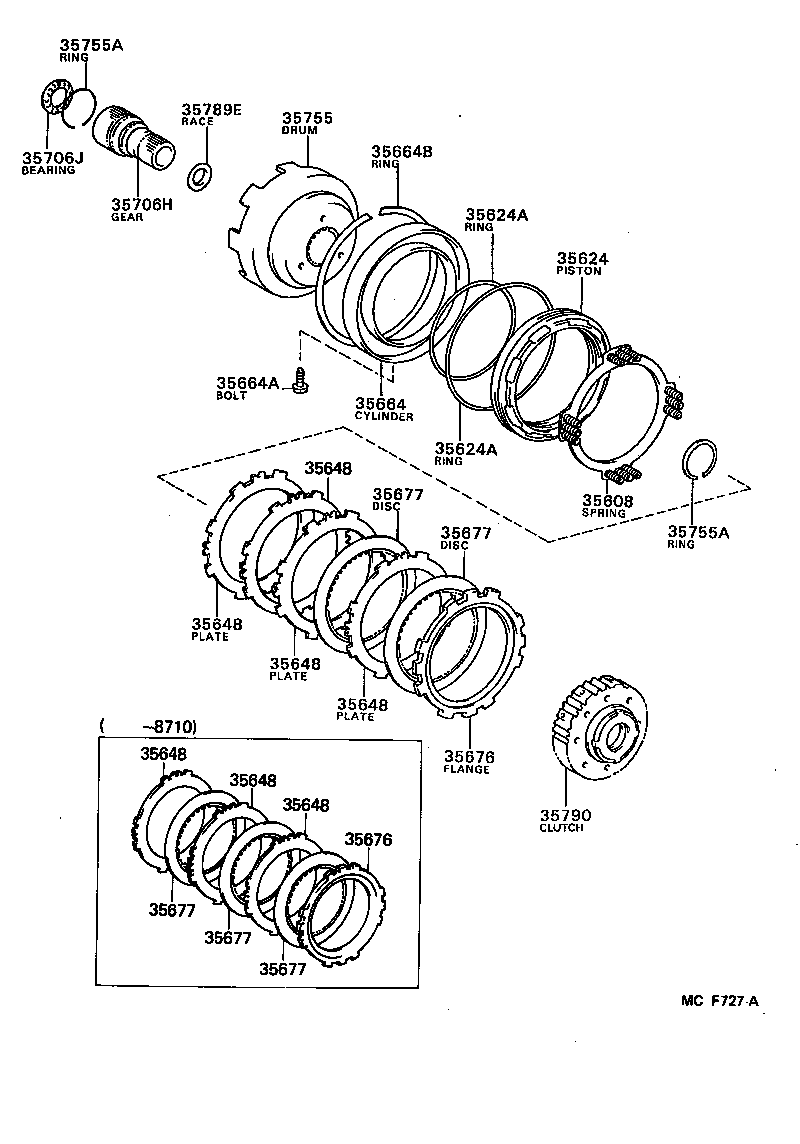  MR2 |  CENTER SUPPORT PLANETARY SUN GEAR ATM