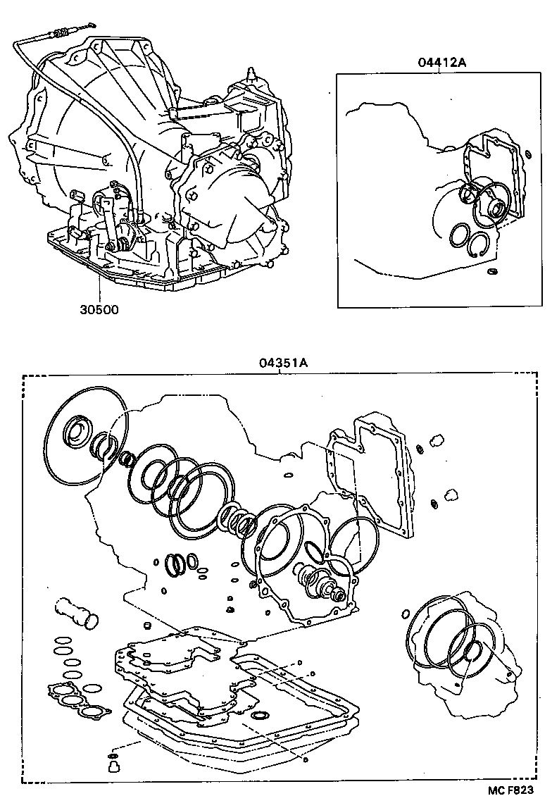  CARINA FF |  TRANSAXLE OR TRANSMISSION ASSY GASKET KIT ATM