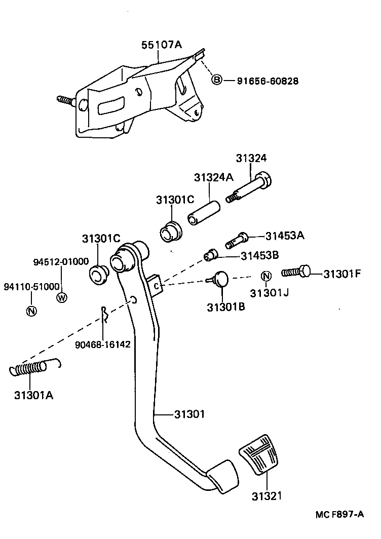 MARK 2 |  CLUTCH PEDAL FLEXIBLE HOSE
