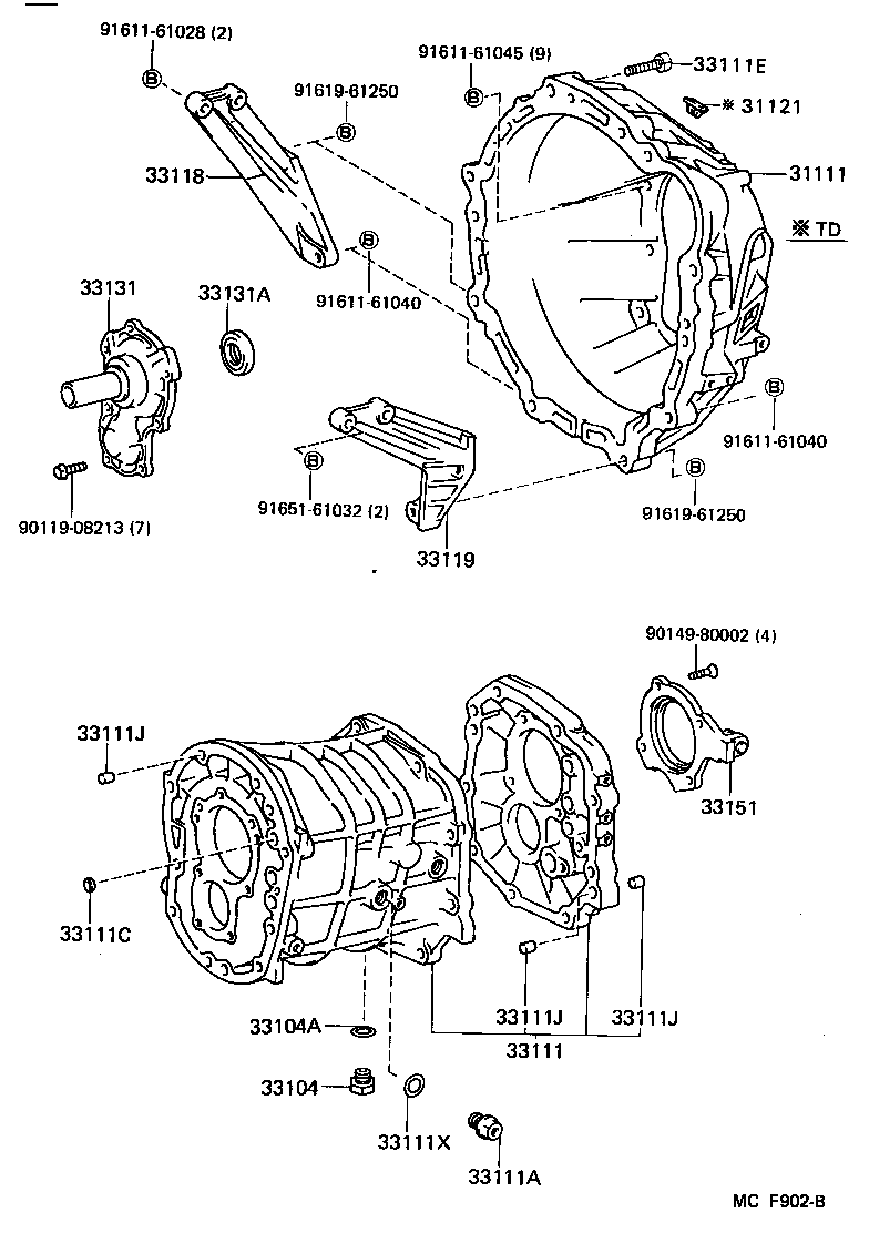  CHASER |  CLUTCH HOUSING TRANSMISSION CASE MTM