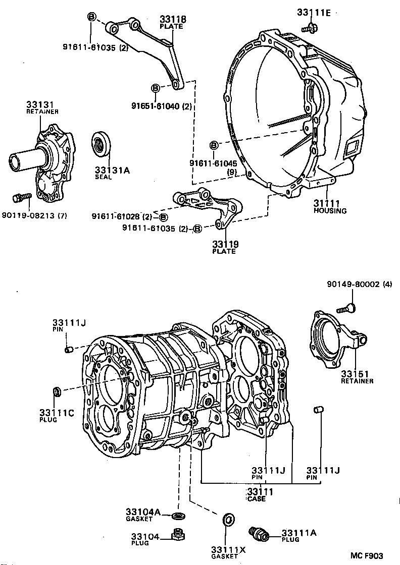 CHASER |  CLUTCH HOUSING TRANSMISSION CASE MTM