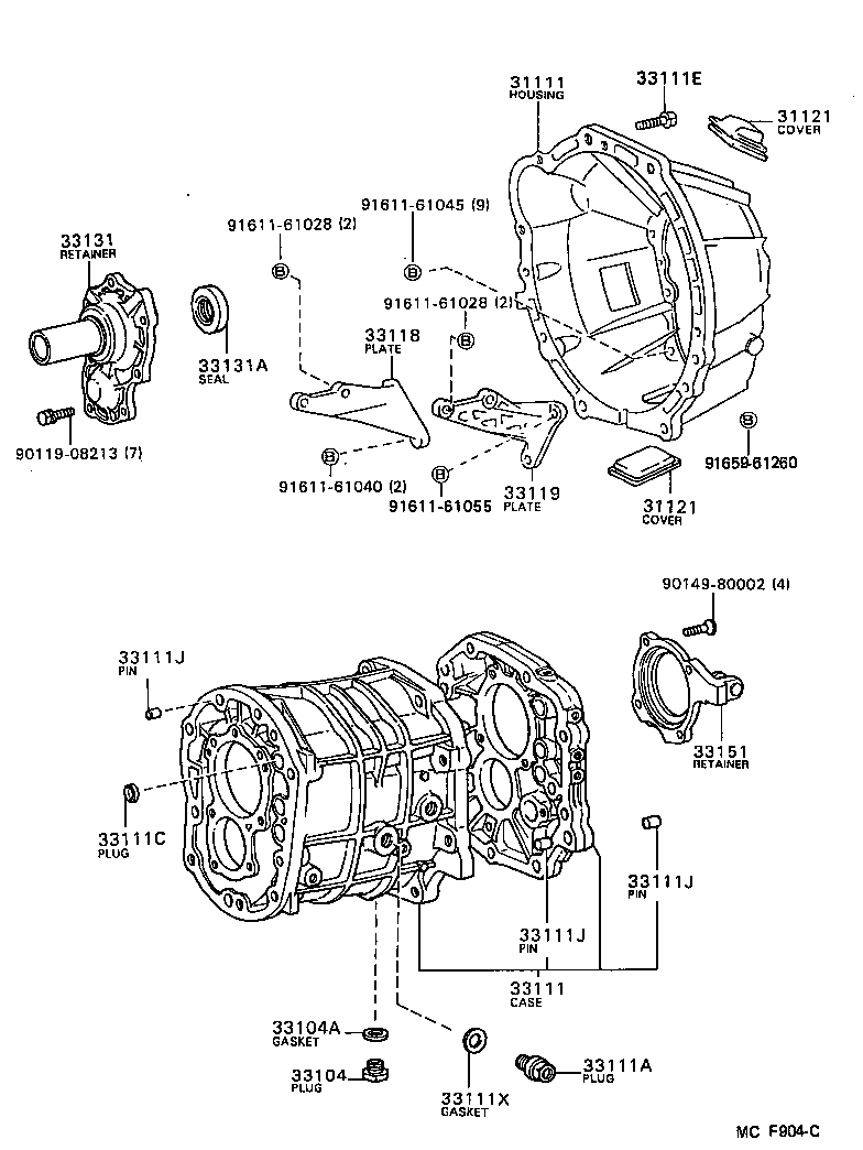  CHASER |  CLUTCH HOUSING TRANSMISSION CASE MTM