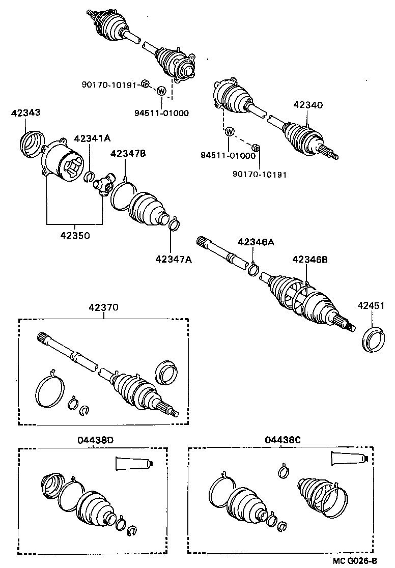  CARINA FF |  REAR AXLE SHAFT HUB