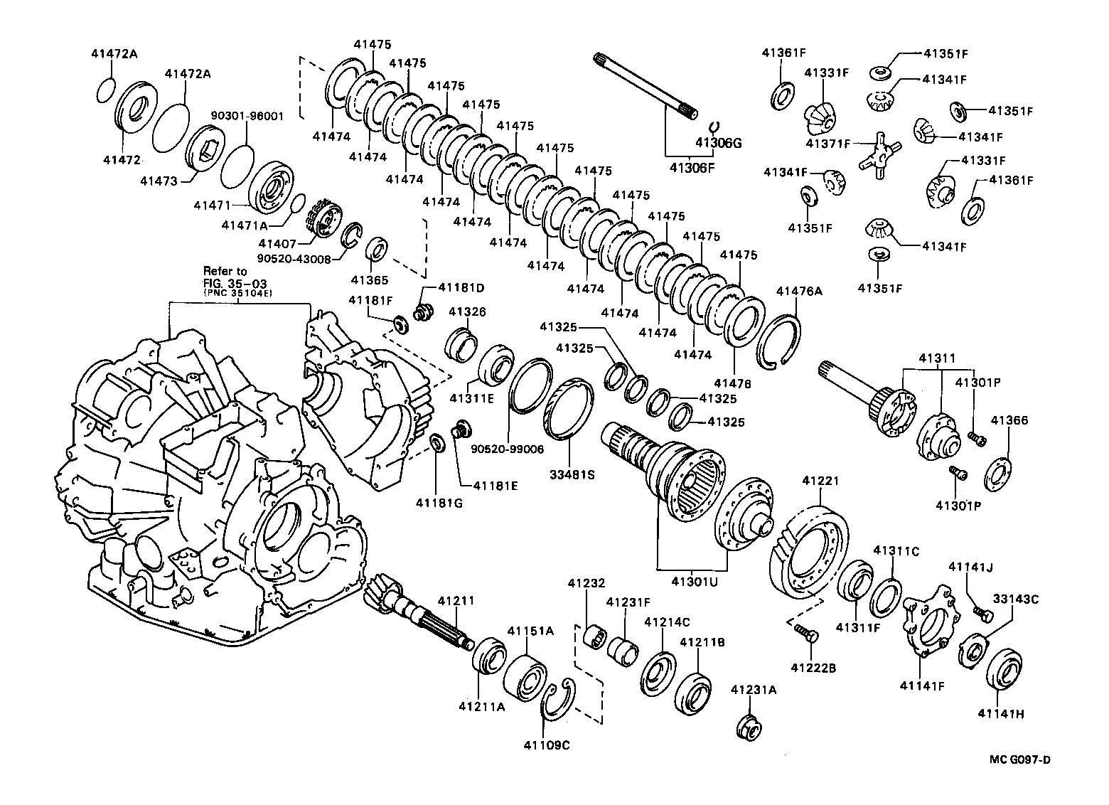  CAMRY VISTA |  FRONT AXLE HOUSING DIFFERENTIAL