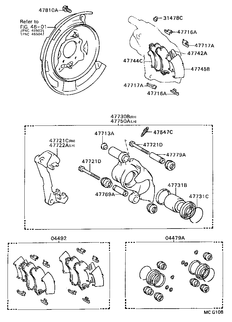  CAMRY VISTA |  REAR DISC BRAKE CALIPER DUST COVER