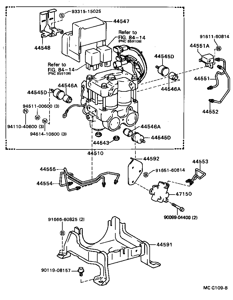  CAMRY VISTA |  BRAKE TUBE CLAMP