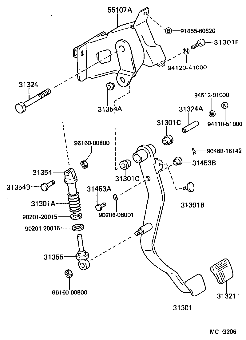  SUPRA |  CLUTCH PEDAL FLEXIBLE HOSE