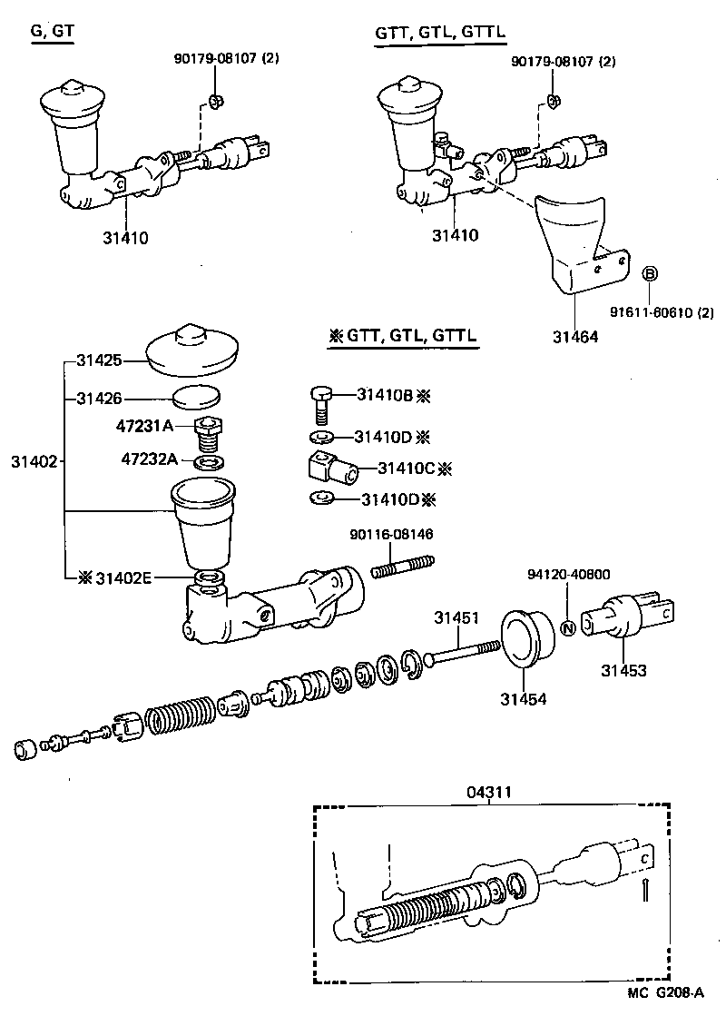  SUPRA |  CLUTCH MASTER CYLINDER