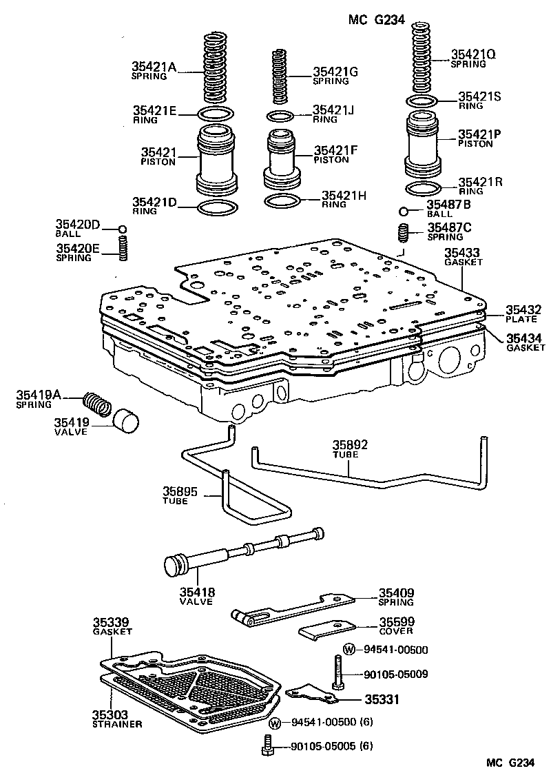  SUPRA |  VALVE BODY OIL STRAINER ATM