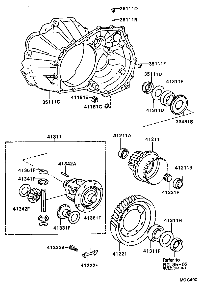  CARINA FF |  FRONT AXLE HOUSING DIFFERENTIAL